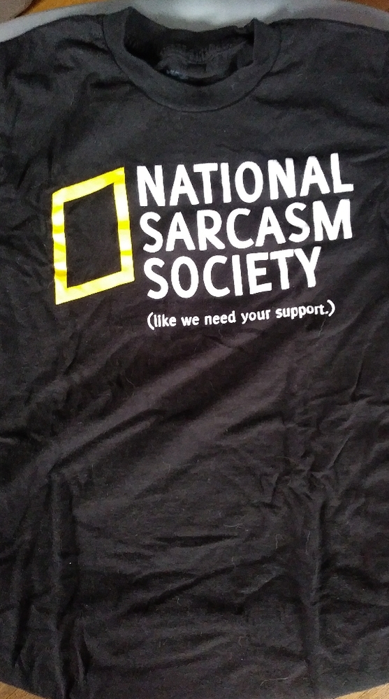 National Sarcasm Society t-shirt